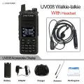 ZASTONE UV008 портативная рация, With headset