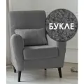 Кресло Либерти в гостиную, мягкое для дома и отдыха, букле Lamb Eco 15