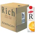 Rich 1л. Апельсин (сок)/12шт. Rich Соки и Нектары Производство - Россия