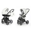 Модульная коляска 2в1 трансформер (люлька и прог. блок)с накидкой на ножки (белый)