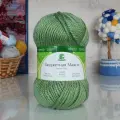 Пряжа Бюджетная макси, Камтекс, салатовый меланж - 148, 40% шерсть, 60% акрил, 4 мотка, 150 г, 140 м.