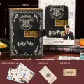 Подарочный набор блокнот Гарри Поттер (чёрный) с кодовым замком, наклейками, картой мародёров и билетом Хогвартс экспресс