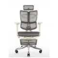 Эргономичное кресло компьютерное Falto Expert Fly RFYM 01-G серое с подножкой