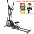 Складной эллиптический тренажер UNIXFIT SL-430E электромагнитный, до 130 кг, для рук, ног и ягодиц + набор для фитнеса