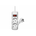 Сетевой фильтр PROGIX 2 розетки, 3 метра, белый, 3x0.75 PG231