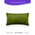 Подушка декоративная Бархат АртДеко Ш 50 х В 30 см, зеленый