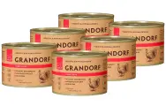 Grandorf влажный беззерновой корм для взрослых собак, паштет из индейки, в консервах - 200 г х 6 шт