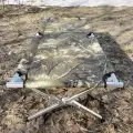 Туристическая раскладушка Медведь 180 х 65 см и опоры для ножек (1 слой, походная кровать складная для палатки, рыбалки)