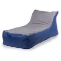 Кресло-мешок Пуффбери «Кушетка», размер большой, Оксфорд Синий и серый