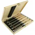 Набор из 6 плоских стамесок Narex Wood Line Profi (светлые) 853055