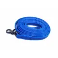 Поводок из прорезиненной стропы с латексом синий 20 мм карабин черный рычажный 10 м