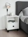 Тумба прикроватная с 1 выдвижным ящиком Alubalu 45х35х35 см белая