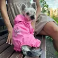 Плащ для собак непромокаемый, дождевик для собак мелких пород Puffy Шоколад