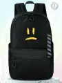 UFO PEOPLE Рюкзак для старшеклассников мальчиков и девочек подростков под ноутбук/ Ранец городской летний удобный черный с принтом/ Вместительный портфель для спорта тренировок прогулок и путешествий