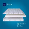 Матрас 80х130 беспружинный, средней жесткости, односпальный, в кровать, DreamSon Basic