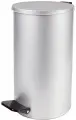 Ведро мусорное с педалью 20 литров, усиленное, серое, оцинкованная сталь, титан