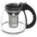 Чайник заварочный Селфи стеклянный 1500 мл Элегант, цвет черный