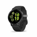 Часы Garmin Vivoactive 5 черные с серым безелем и силиконовым ремешком (010-02862-10)