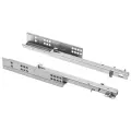 Направляющие скрытый монтаж MODERN SLIDE не полного 3/4 выдвижения L-350 для деревянных ящиков с доводчиком без крепления к фасаду. Скрытый монтаж