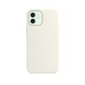 Чехол силиконовый Магсейф для iPhone 12 / 12 Pro White с анимацией NFC, Silicone case Магсейф для айфон 12 / 12 про - Белый