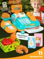 Касса со звуком, с весами, продуктами и корзиной, Супермаркет, 11 предметов