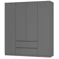 Шкаф 4-х створчатый BTS Симпл ШК-13 Графит Размеры: Высота 1900мм Глубина 514мм Ширина 1602мм