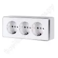 Розетка тройная с заземлением и шторками Werkel Gallant W5073101 белая IP20