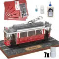 Сборная модель трамвая от OcCre (Испания), Cibeles, 395х115х172 мм, М.1:24, подарочный набор с инструментами и подставкой