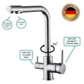 Смеситель для кухни с фильтром для питьевой воды GMP, хром