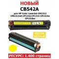 Картридж CB542A Yellow с чипом для HP Color LaserJet CM1312 CM1312nfi CP1210 CP1215 CP1515n CP1518ni - жёлтый (1.400 страниц) - UNITON