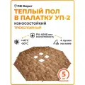 Теплый пол Берег УП-2, УП-2 Люкс, для палатки, фольгированный, водонепроницаемый, утепленный, коричневый