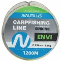 Nautilus Envi Fluoro green леска 1200 м Ø0,331 мм 9,5 кг для ловли морской и пресной рыбы