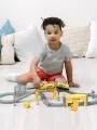 Железная дорога для детей Строительная площадка, 66 предметов, на батарейках, G201-006