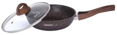 Сковорода 26 см Granit Ultra со съемной ручкой и крышкой