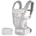 Эргорюкзак- хипсит для малышей от 0 / Ergobaby OMNI Breeze - Pearl Grey/ сумка рюкзак для мамы
