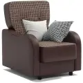 Кресло для отдыха Классика В Корфу коричневый и экокожа шоколад