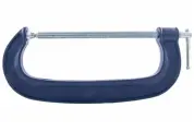 Струбцина КОБАЛЬТ, G-образная, чугунная рама, синяя, 300мм