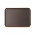 Поднос прорезиненный прямоугольный Prohotel 455х355х25мм, полипропилен, коричневый