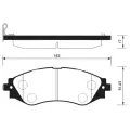 Дисковые тормозные колодки передние SANGSIN BRAKE SP1102 (4 шт.) черный