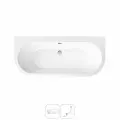 Пристенная ванна акриловая 170x75 Lavinia Boho Art 202010723 в наборе 2 в 1: полукруглая ванна 170 x 75 см, слив-перелив
