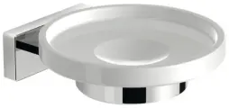 Мыльница OLYMP керамическая с держателем, хром, Sapho