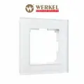 Рамка из стекла на 1 пост Werkel Favorit W0011105, цвет белый матовый