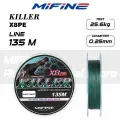 Плетеный шнур для рыбалки MIFINE KILLER X8PE (135м); (d - 0,25мм); (тест - 25,6кг)