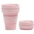 Складной силиконовый стакан с крышкой STOJO 355 мл, цвет Carnation