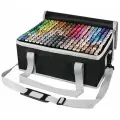 Маркеры (фломастеры) для скетчинга 262 штуки (цвета) / Набор профессиональных двухсторонних скетч маркеров в чехле