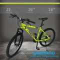 Велосипед горный MAXIT D260-L 26, колеса 26, рама 17, 21 скорость, лайм