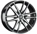 Колесный диск LS LS362 16x6 PCD4x100 ET50 D60,1 черный глянцевый с полированными лучами