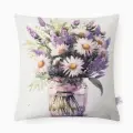 Подушка Этель Майский букет, 40*40 см, 100% п/э, велюр