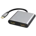 Адаптер 4K USB Type C M в HDMI F x2 (Используйте кабель HDMI 2.0 или выше).