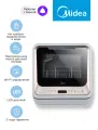 Компактная посудомоечная машина Midea MCFD42900GMINI-i, Wi-Fi управление, 6 программ, отложенный старт, LED дисплей, с/без подключения к водопроводу, золотой/белый